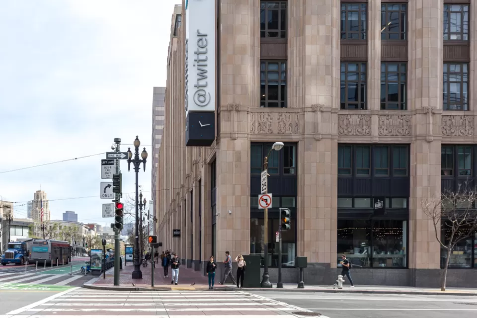 Twitter office building in downtown San Francisco